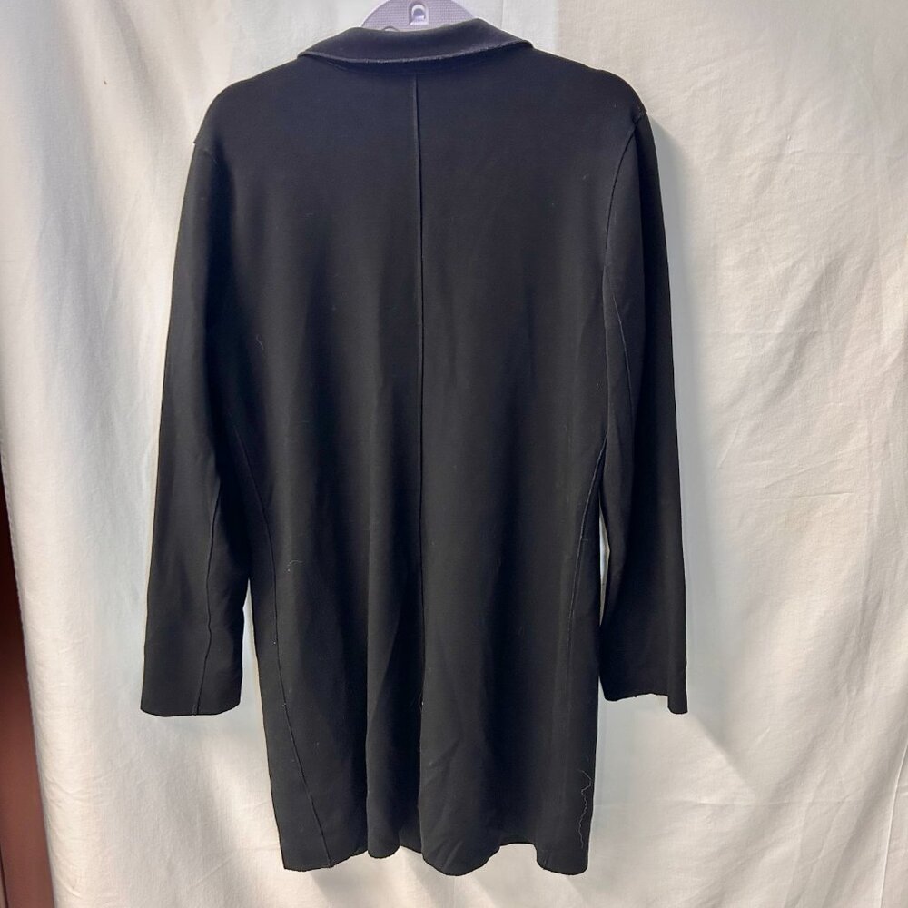 Carolina Belle Long Black Nylon Rayon Spandex Jacket Large - Picture 4 of 9